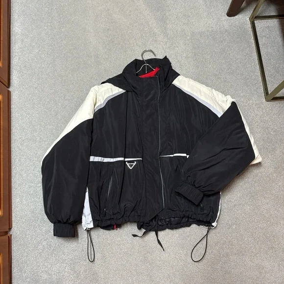 Esme Anorak - Black/ Soft White/ Reflective × 1 Black and White Women's Jacket - Picture 9 of 9